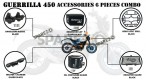 Fit For Royal Enfield Guerrilla 450 6 Pcs Accessories Combo Pack - SPAREZO